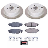 Power Stop 13-15 Subaru XV Crosstrek Rear Semi-Coated Rotor Kit Brake Kits - Performance Blank PowerStop   