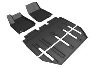 3D MAXpider 2017-2020 Tesla Model X Folding 7-Seats Kagu 1st & 2nd & 3rd Row Floormats - Black | L1TL00501509