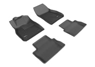 3D MAXpider 2013-2015 Chevrolet Malibu Kagu 1st & 2nd Row Floormats - Black | L1CH06301509