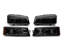 Load image into Gallery viewer, Raxiom 03-06 Chevrolet Silverado 1500 Axial OEM Style Rep Headlights- Chrome Housing- Smoked Lens Headlights Raxiom
