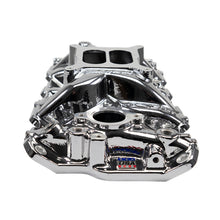 Load image into Gallery viewer, Edelbrock SBC Performer EPS Manifold - Chrome Plasma Coated Edelbrock
