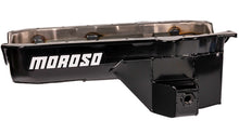 Load image into Gallery viewer, Moroso 80-85 Chevrolet SBC (w/Passenger Side Dipstick) Wet Sump 5.5qt 7.5in Steel Oil Pan - Black Moroso
