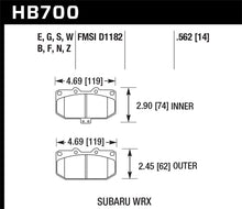 Load image into Gallery viewer, Hawk 06-07 Subaru WRX Blue 9012 Front Race Pads Brake Pads - Racing Hawk Performance   
