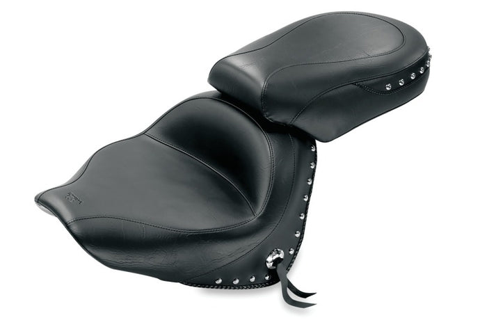 Mustang 04-09 Honda VTX1300C Wide Touring 2PC Seat w/Studs- Black Misc Powersports Mustang Motorcycle   