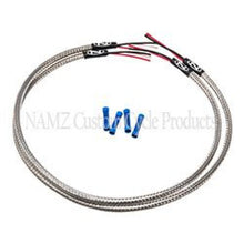 Load image into Gallery viewer, NAMZ Turn Signal Harness 24in. (SS Braided &amp; Clear Coated - For Triple Tree Mounted Signals) Misc Powersports NAMZ   
