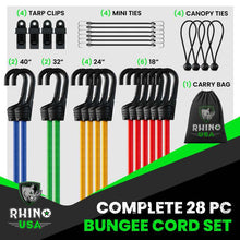 Load image into Gallery viewer, Rhino USA Cargo Tie-Downs Rhino USA 28Pc Bungee Cord Assortment
