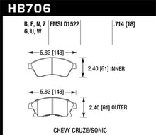 Load image into Gallery viewer, Hawk 11-12 Chevy Cruze Eco/LS/1LT/2LT/LTZ / 12 Sonic LS/LT/LTZ DTC-60 Front Race Brake Pads Brake Pads - Racing Hawk Performance   
