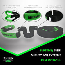 Load image into Gallery viewer, Rhino USA Recovery Tow Strap 2Inx20Ft (Black) Tow Straps Rhino USA
