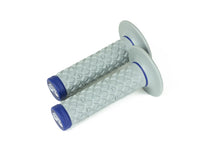 Load image into Gallery viewer, Renthal Soft/Firm MX Dual Compound Grips Tapered 1/2 Waffle - Gray/Blue Grips Renthal   

