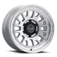 Load image into Gallery viewer, ICON Anza 17x8.5 / 6x5.5 / 25mm / 5.75in BS Silver Machined Wheel
