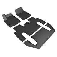 3D MAXpider 2022 Tesla Model X Kagu Floorliners R1 R2 R3 - Black | L1TL04301509