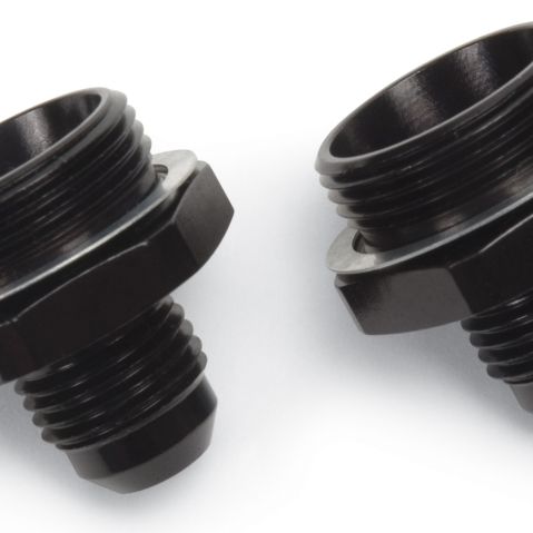 Russell Performance -6 AN Carb Adapter Fittings (2 pcs.) (Black) Russell