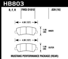 Load image into Gallery viewer, Hawk 16-17 Ford Mustang Brembo Package HPS Rear Brake Pads Brake Pads - Performance Hawk Performance   
