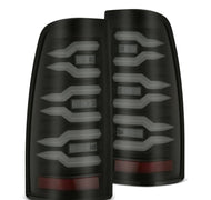 AlphaRex 99-06 Chevrolet Silverado/99-06 GMC Sierra LUXX-Series LED Tail Lights - Black AlphaRex