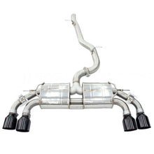 Load image into Gallery viewer, Invidia 2022+ Volkswagen Golf R MK8 76mm R400 Valved Cat Back Exhaust Straight Cut Black Tips | HS22GFR8GV4SB
