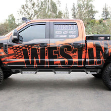 Load image into Gallery viewer, Westin/HDX 17-18 Ford F-250/350 Crew Cab (6.75ft Bed) Stainless Drop Nerf Step Bars - Textured Black Westin

