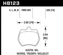 Load image into Gallery viewer, Hawk 66-79 MG Midget / 75-80 Triumph TR7 Black Front Race Brake Pads Brake Pads - Racing Hawk Performance   
