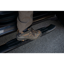 Load image into Gallery viewer, Fishbone Offroad 2019+ Dodge Ram 1500 Quad Cab Oval Side Steps - Black Textured Fishbone Offroad
