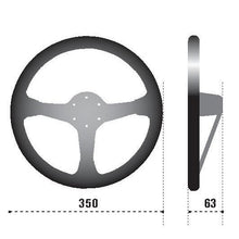 Load image into Gallery viewer, Sparco Steering Wheel L777 Leather Black | 015L800PL
