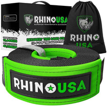Load image into Gallery viewer, Rhino USA Recovery Tree Saver Strap 4Inx10Ft (Black) Tow Straps Rhino USA
