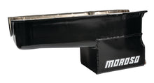 Load image into Gallery viewer, Moroso 80-85 Chevrolet SBC (w/Passenger Side Dipstick) Wet Sump 7qt 9.5in Steel Oil Pan - Black Moroso

