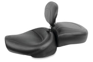 Mustang 82-03 Harley Sportster Wide Touring Solo Seat w/Driver Backrest - Black | 79126