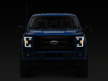 Load image into Gallery viewer, Raxiom 15-17 Ford F-150 Projector Headlights with LED Accent- Chrome Housing- Clear Lens | T542858
