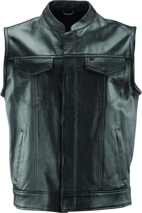 Kuryakyn Leather By River Road Vandal Club Vest Black - 4XL Vests Kuryakyn