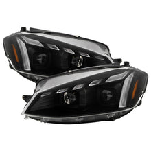 Load image into Gallery viewer, Spyder 18-21 VW Golf MK7.5 Projector Headlights - Black (PRO-YD-VG18SI-SBGR-BK)
