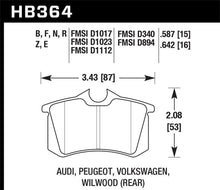 Load image into Gallery viewer, Hawk 98-00 Audi A4 2.8L Avant Rear ER-1 Brake Pads Brake Pads - Racing Hawk Performance   
