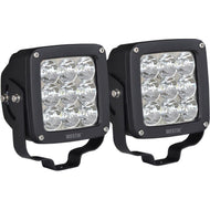 Westin Axis LED Auxiliary Light 4.5 inch x 4.5 inch Square Flood w/3W Osram (Set of 2) - Black | 09-12219B-PR