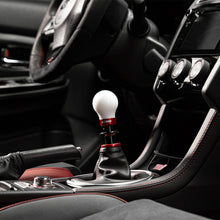Load image into Gallery viewer, Cobb Subaru 6-Speed Weighted COBB Shift Knob - White (Incl. Both Red + Blk Collars) Shift Knobs COBB
