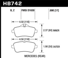 Load image into Gallery viewer, Hawk 12-15 Mercedes-Benz ML350/550 HPS 5.0 Rear Brake Pads Brake Pads - Performance Hawk Performance   
