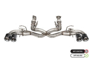 Corsa 2020-2024 Chevrolet Corvette C8 RWD 3in Delete 4 Valve Cat-Back w/NPP w/4.5in CF PolishedTips Catback CORSA Performance