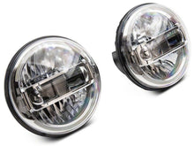 Load image into Gallery viewer, Raxiom 97-18 Jeep Wrangler TJ &amp; JK Axial 7-In LED Headlights w/ DRL- Chrome Housing (Clear Lens) Headlights Raxiom
