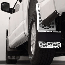Load image into Gallery viewer, Putco 17-20 Ford SuperDuty - Set of 2 (Excl Dually Rear) Mud Skins - Polished SS w/ Hex Shield Mud Flaps Putco
