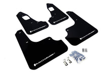 Load image into Gallery viewer, Rally Armor 08-17 Mitsubishi EVO X Black UR Mud Flap w/ White Logo Mud Flaps Rally Armor   
