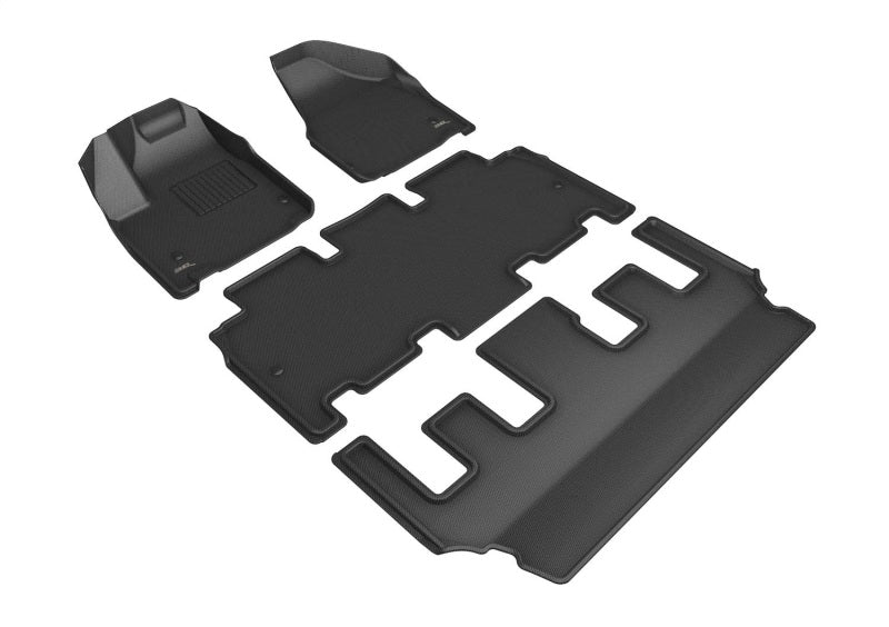 3D MAXpider 18-22 Chrysler Pacifica Hybrid R1 R2 R3 - Kagu Black Floor Mats - Rubber 3D MAXpider   