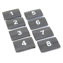 Load image into Gallery viewer, DEI Wire Markers 8pc Set Numbered 1-8 - Black Heat Shrink DEI
