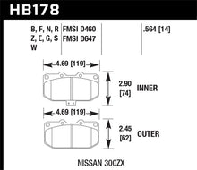 Load image into Gallery viewer, Hawk 90-96 Nissan 300ZX 3.0L 2+2 Front ER-1 Brake Pads Brake Pads - Racing Hawk Performance   
