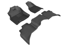 Load image into Gallery viewer, 3D MAXpider 2012-2020 Dodge Ram 1500 Quad Cab Kagu 1st &amp; 2nd Row Floormats - Black | L1DG01901509

