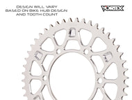 Vortex Racing V4 47 Tooth 520 Rear Sprocket - Silver | 435V4-47