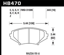 Load image into Gallery viewer, Hawk 04-09 RX8 Blue Race Front Brake  Pads D1009 Brake Pads - Racing Hawk Performance   
