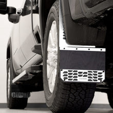 Load image into Gallery viewer, Putco 2020 Chevy Silv/Sierra HD - (Front/Rear) - Set of 2 Mud Skins - Polished SS w/ Hex Shield Mud Flaps Putco
