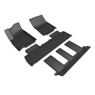 3D MAXpider ACEL1RI00501509 3D MAXider 22-24 RIVIAN R1S Kagu Black Floor Mat - Row 1/2/3