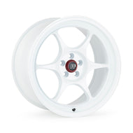 Enkei PF06 17x8.5 5x100 30 Offset 75mm Bore White Machined Wheel | 545-785-8030WM