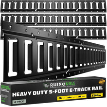 Load image into Gallery viewer, 5Ft E-Track Tie-Down Rails, Black (4 Pack) | TD-ETRAIL5-4PK-BLK
