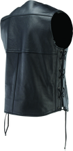 Load image into Gallery viewer, River Road Old Skool Leather Vest Black - Large Misc Powersports River Road   
