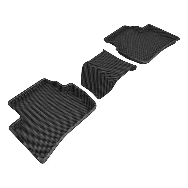 3D MAXider 22-23 Toyota Corolla Cross AWD Kagu Black Floor Mats - Row 2 3D MAXpider