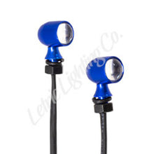 Load image into Gallery viewer, Letric Lighting 12mm Mini White Running Light Amber Turn Signal - Blue Anodized Light Accessories and Wiring Letric Lighting   
